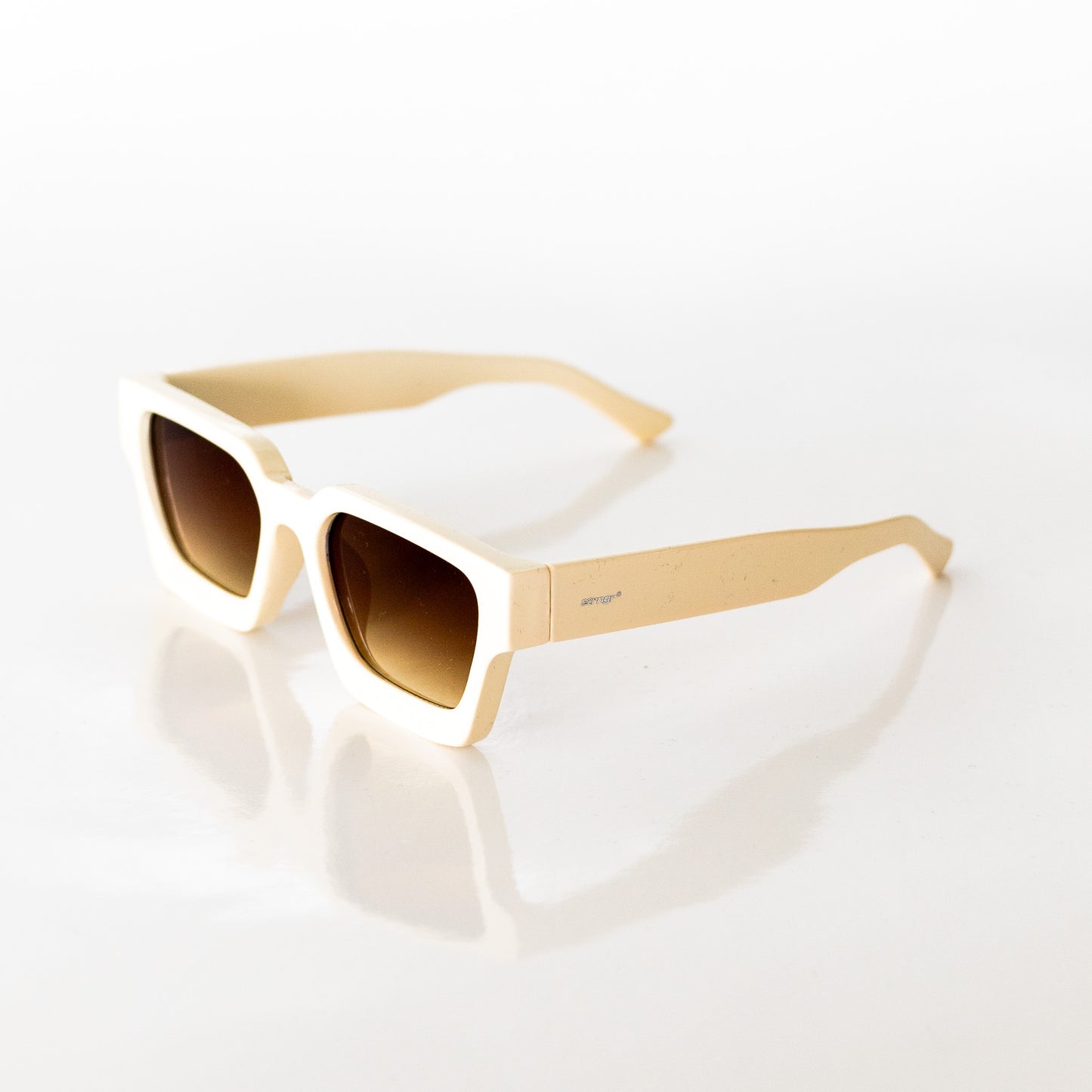 SUNGLASSES V2 SAND WHITE/BROWN