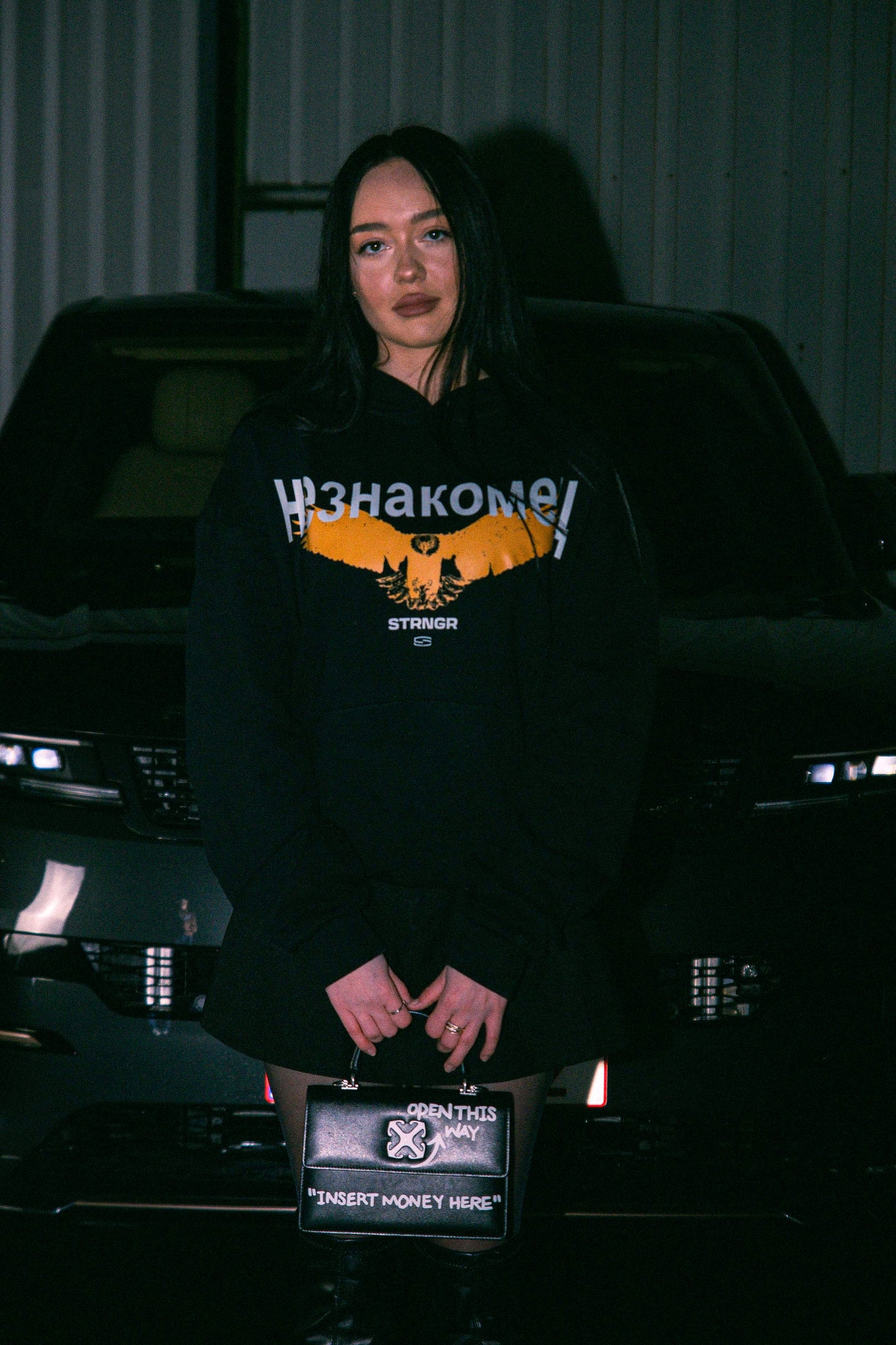 RUSSIAN EAGLE HOODIE BLACK