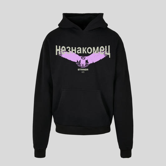 RUSSIAN EAGLE HOODIE BLACK/PINK