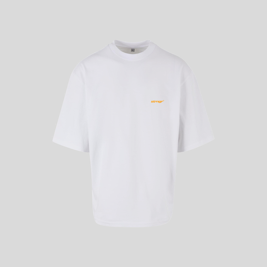 BASE TEE WHITE/ORANGE